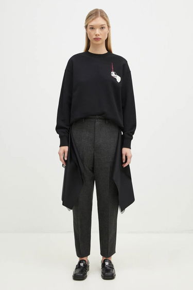 Housut UNDERCOVER High Waist Pants With Attached Skirt Overlay Harmaa | UC2D1505, 4