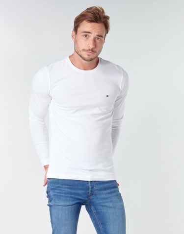 T-paita Tommy Hilfiger STRETCH SLIM FIT TEE Valkoinen | MW0MW10804-YBR, 1