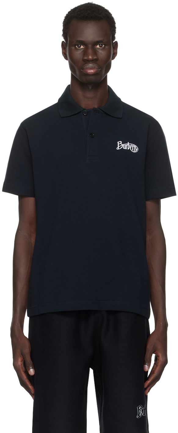 Poolopaita Burberry Cotton Polo Tummansininen | 8097528