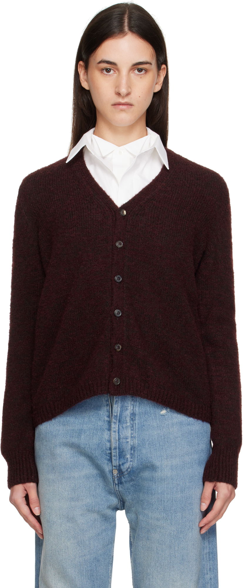 Villapaita Maison Margiela Maison Margiela Wool Cardigan Burgundia | S51HP0023 M13154