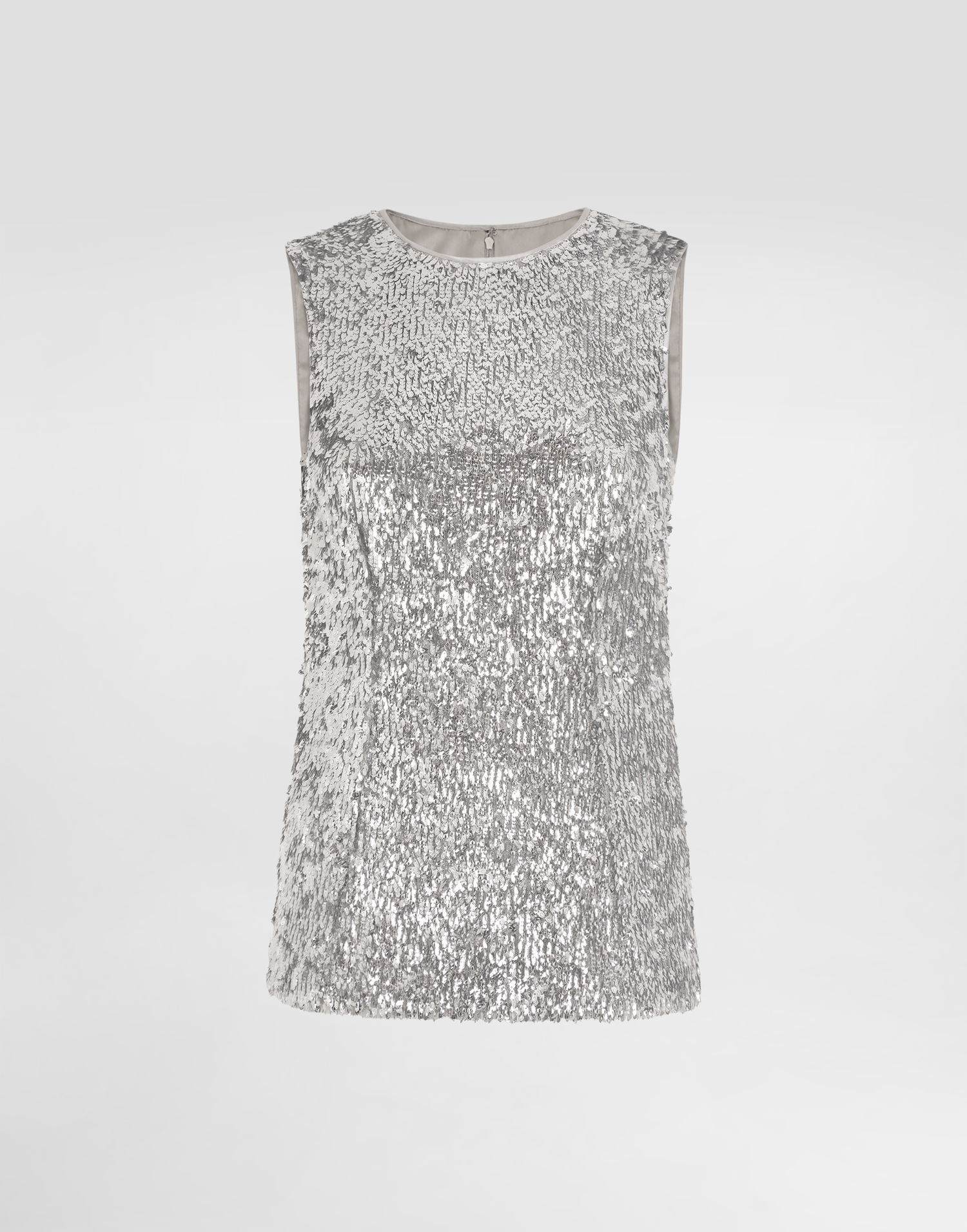 Tankkitoppi Dolce & Gabbana Sleeveless Sequin Top Metallinen | F7AL1TFLSMCS0998, 0