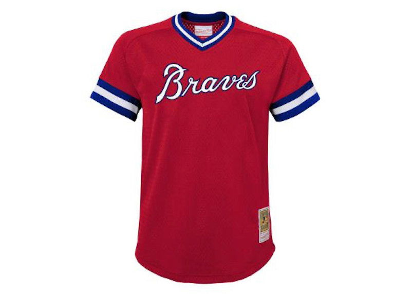 Jersey Mitchell & Ness Atlanta Braves Dale Murphy 1980 Authentic Mesh BP Jersey Punainen | 9N3B7MBP0-ATLDM-Y80