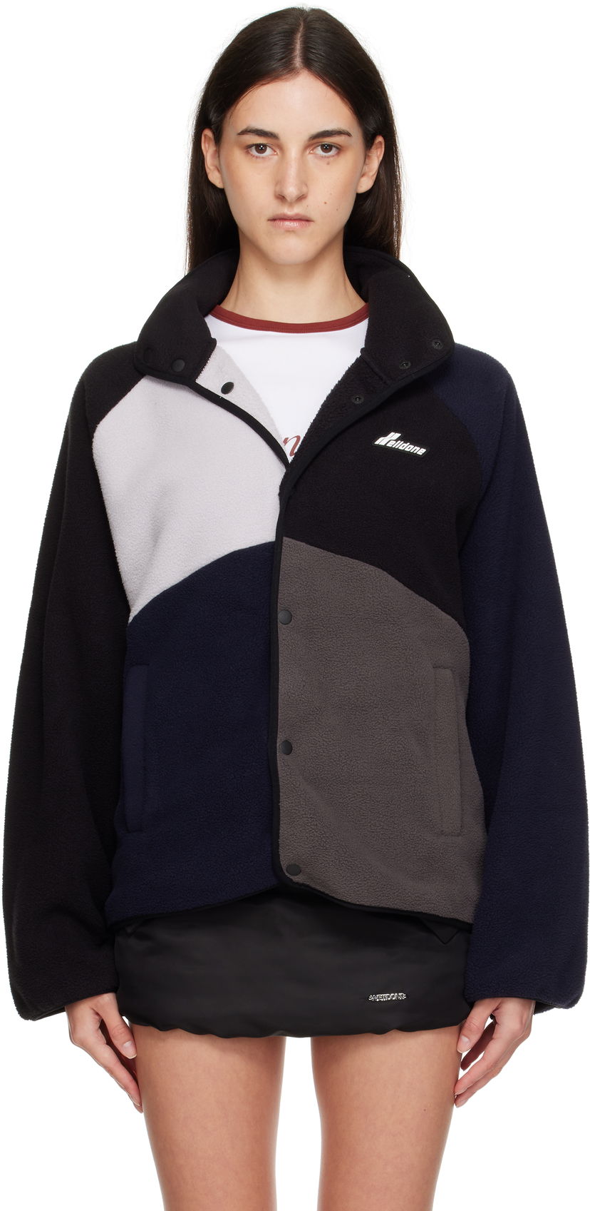 Takki We11done We11done Colorblock Fleece Jacket Monivärinen | WD-TJ2-25-876-U-BK