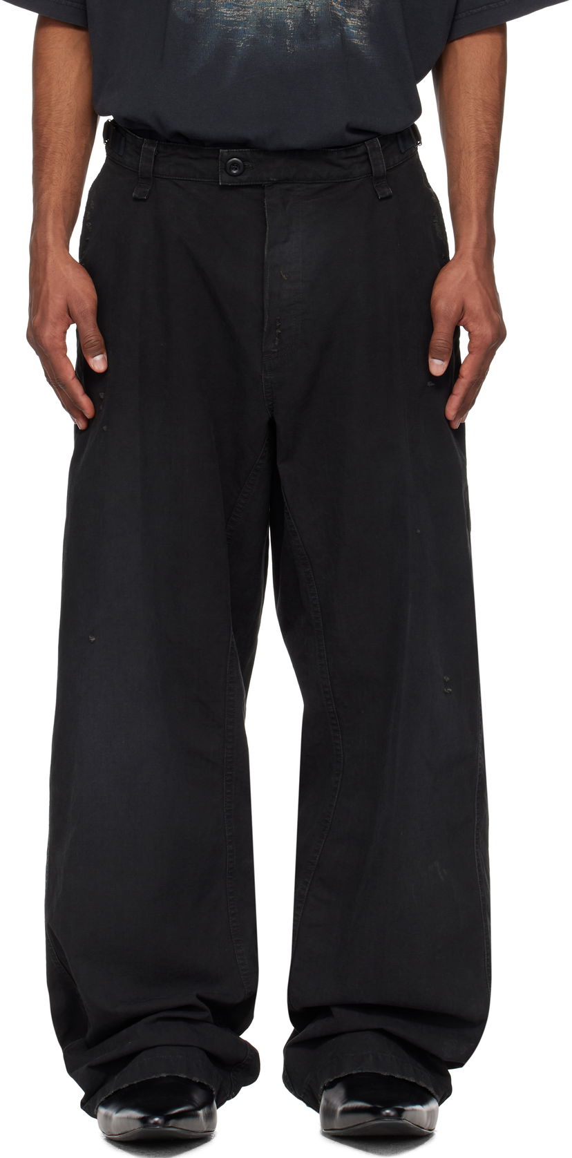 Cargo housut Balenciaga Balenciaga Minimal Trousers Musta | 824592TQP13