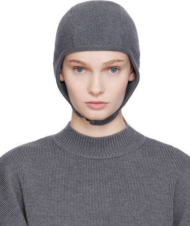 Lakit ja hatut Jean Paul Gaultier Jean Paul Gaultier 'The Garter Strap' Knitted Balaclava Harmaa | 25/04-U-AC033-K020-07, 0