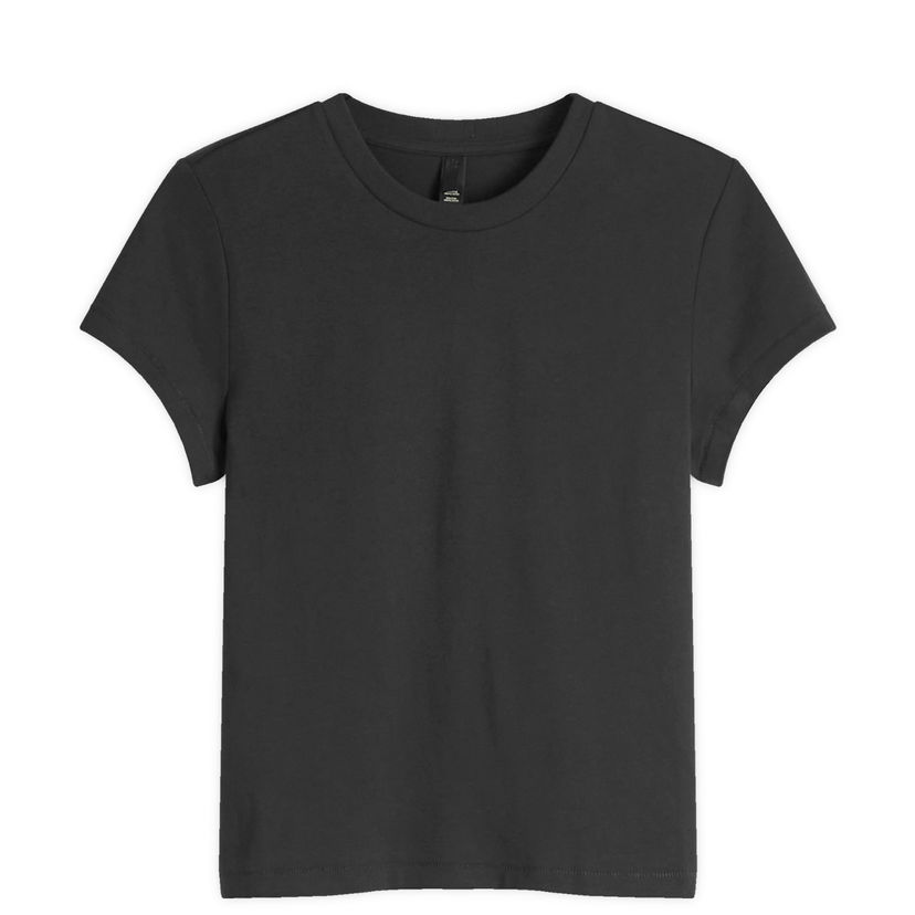 T-paita SKIMS Relaxed Fit Shrunken T-Shirt Musta | SS-STT-6128W-ONYX