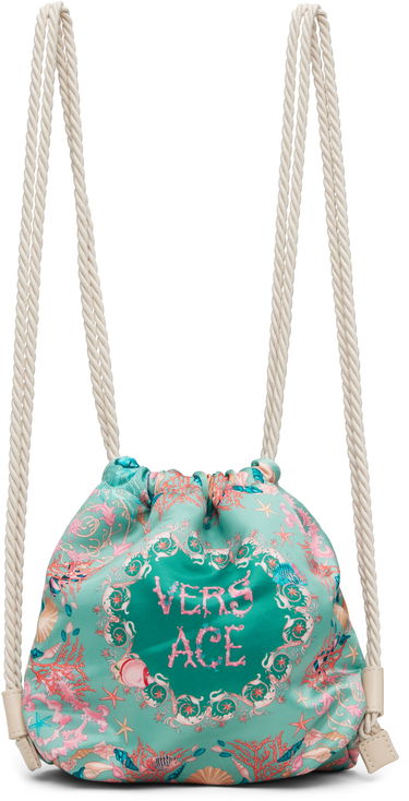 Reppu Versace Versace Underwater Barocco Bucket Backpack Vihreä | 1020953_1A15257, 0