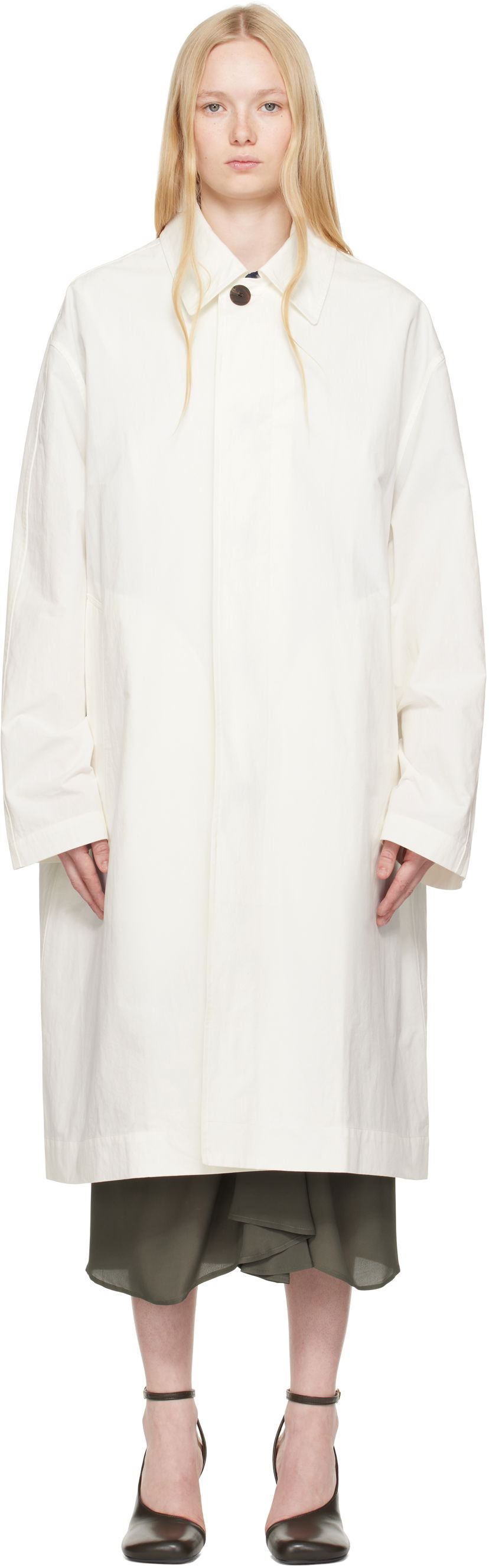 Takit Studio Nicholson Studio Nicholson Nevis Coat Valkoinen | NEVIS SN - 754
