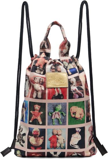 Reppu Vivienne Westwood Vivienne Westwood Teddies Pippa Canvas Drawstring Backpack Vaaleanpunainen | 4A020005U-W016R-, 0