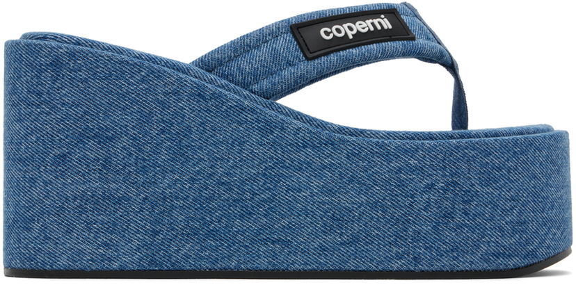 Asusteet Coperni Coperni Denim Wedge Sandals Sininen | COPSH09202