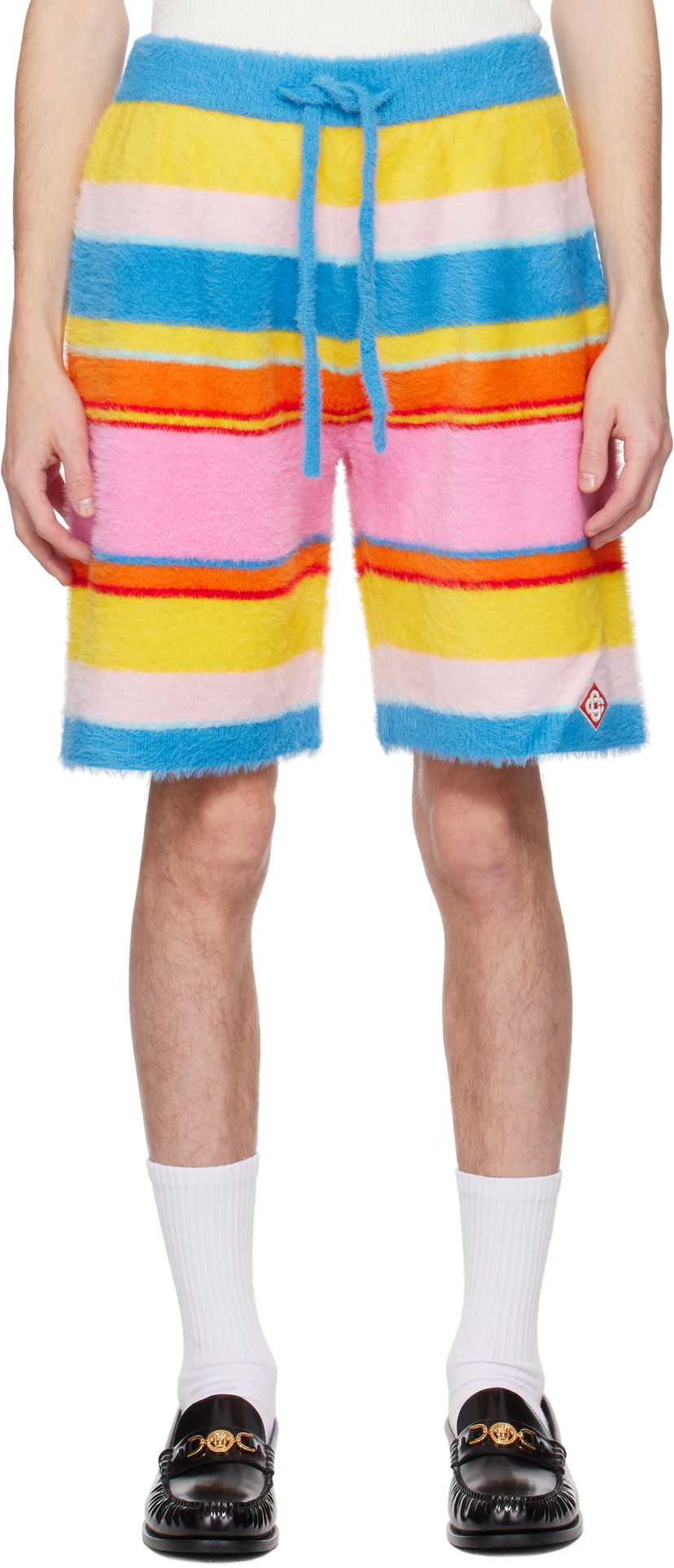 Shortsit Casablanca Casablanca Fluffy Stripe Oversized Shorts Monivärinen | MS25-KW-905-01