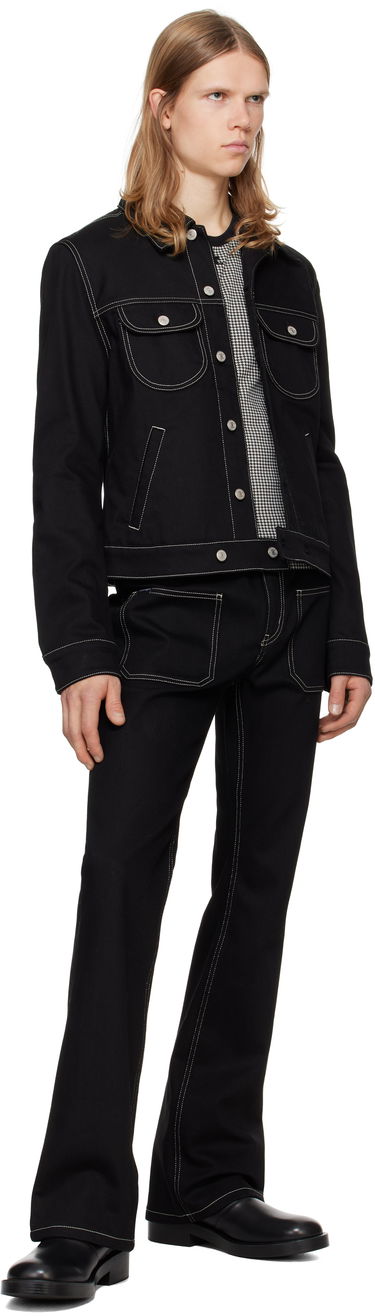 Jeans Courrèges Courrèges Topstitched Bootcut Jeans Musta | 324DPA208DE0020, 3