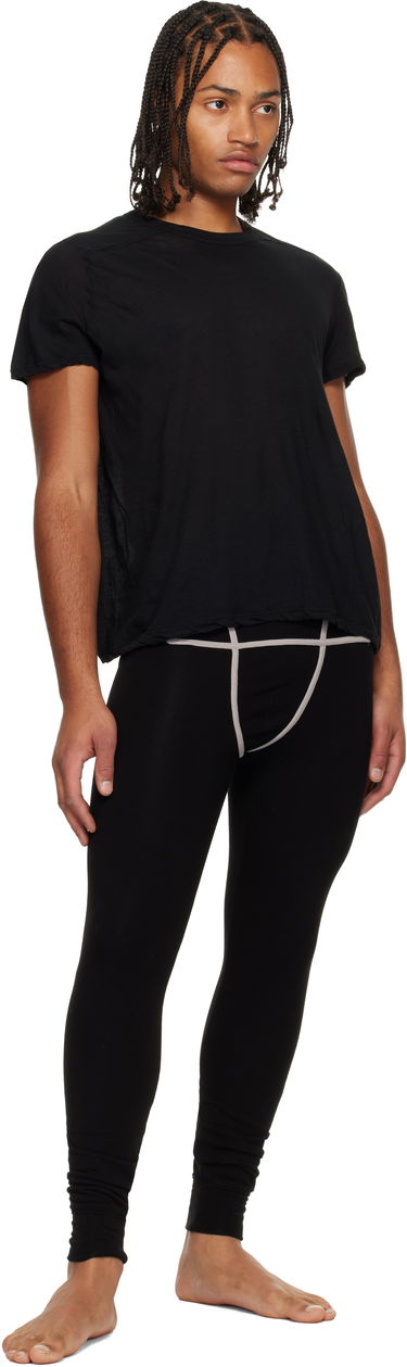 Leggingsit Rick Owens Rick Owens Concordians Thermal Leggings with Grey Pentagram Outline Musta | RR02E1304 JPTET2, 3