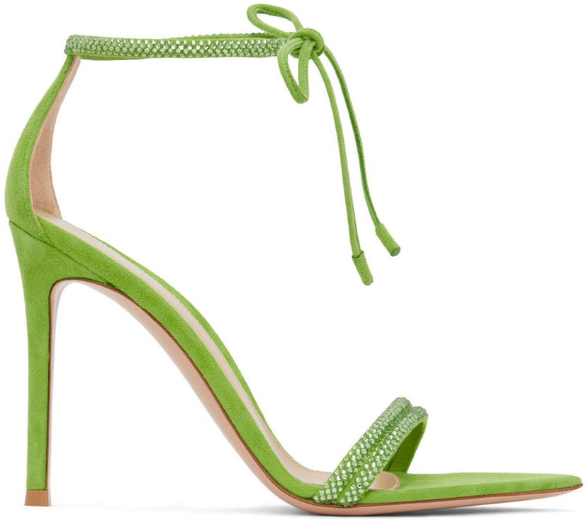 Tennarit ja kengät Gianvito Rossi Montecarlo Suede Heeled Sandals Vihreä | G61408-15RIC-CAM