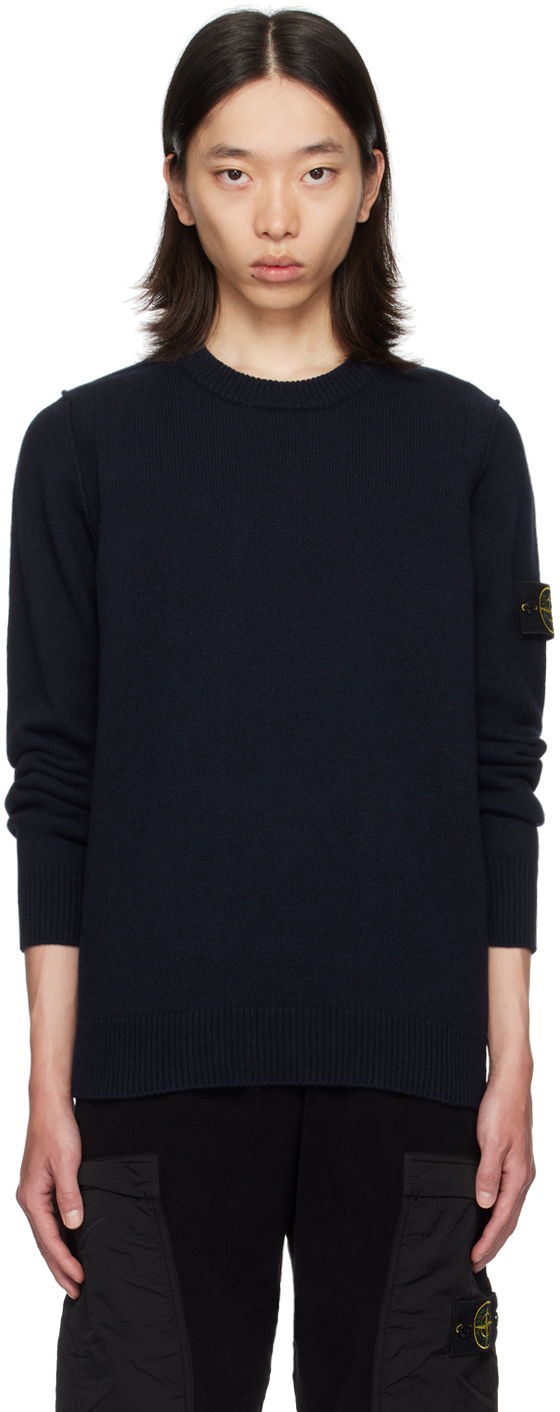 Villapaita Stone Island Navy Patch Sweater Musta | 8115508A3