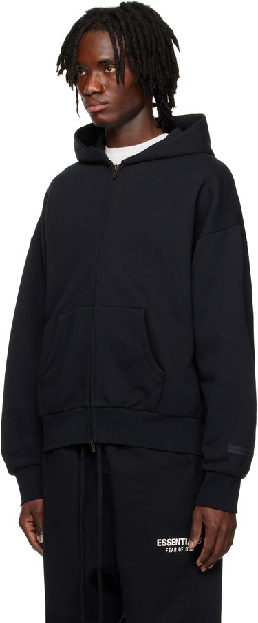 Huppari Fear of God ESSENTIALS Classic Full Zip-Up Hoodie Musta | 192AS254780F, 3