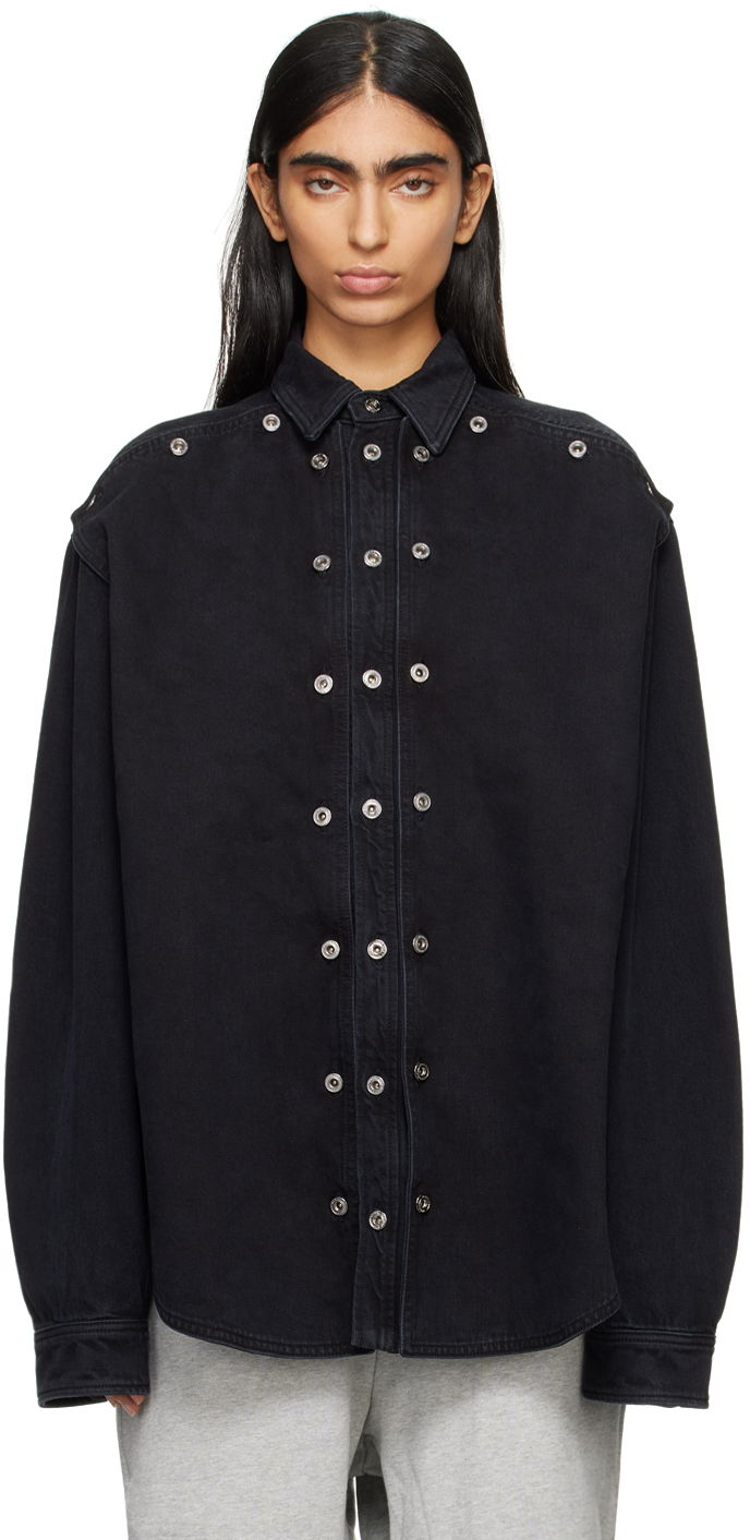 Paita Y/PROJECT Denim Shirt Musta | 207SI001