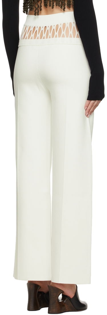 Housut Dion Lee Dion Lee Fishnet Tailored Trousers Valkoinen | C7059S22, 2