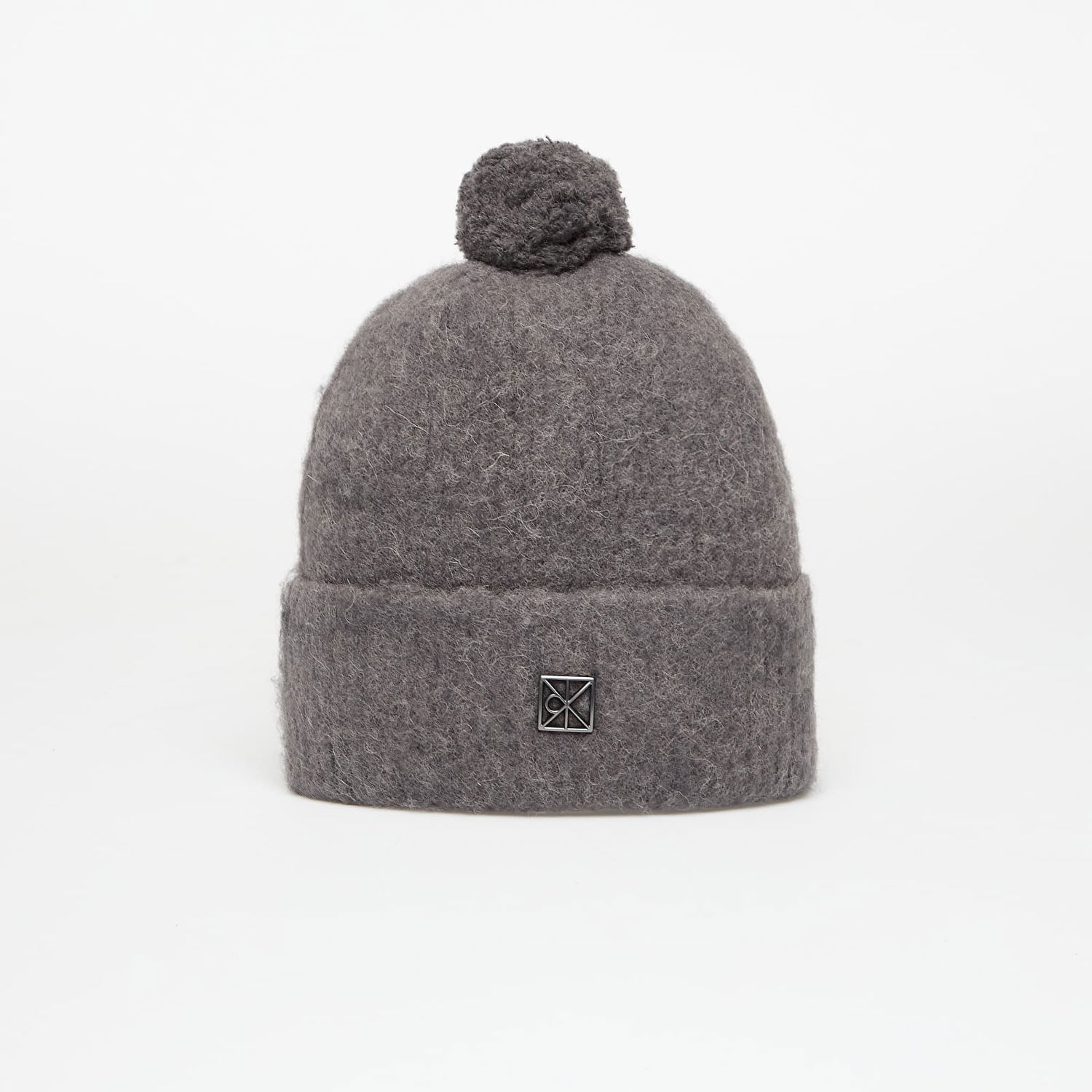 Pipo CALVIN KLEIN Calvin Klein Emblem Brushed Pom-pom Beanie Universal Harmaa | LV04D8067G N3Z, 0