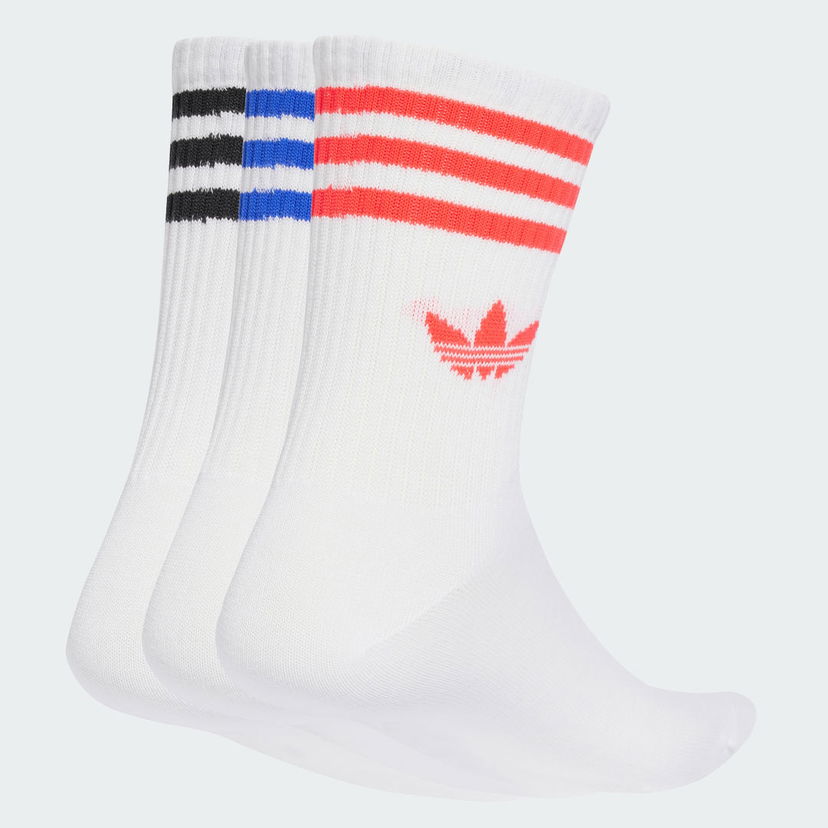 Sukat adidas Performance 3-Stripes Crew Socks - 3 Pairs Valkoinen | JV7404