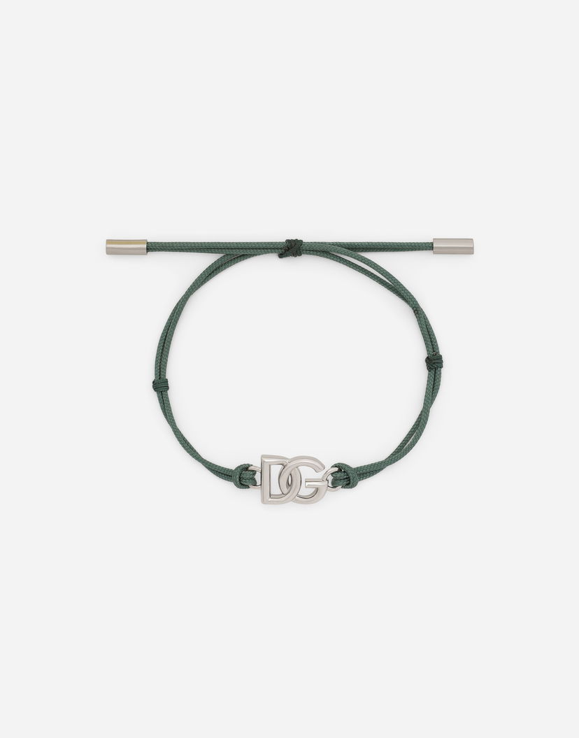 Rannerengas Dolce & Gabbana Cord Bracelet With Logo Vihreä | WBP5L1W1111V0153