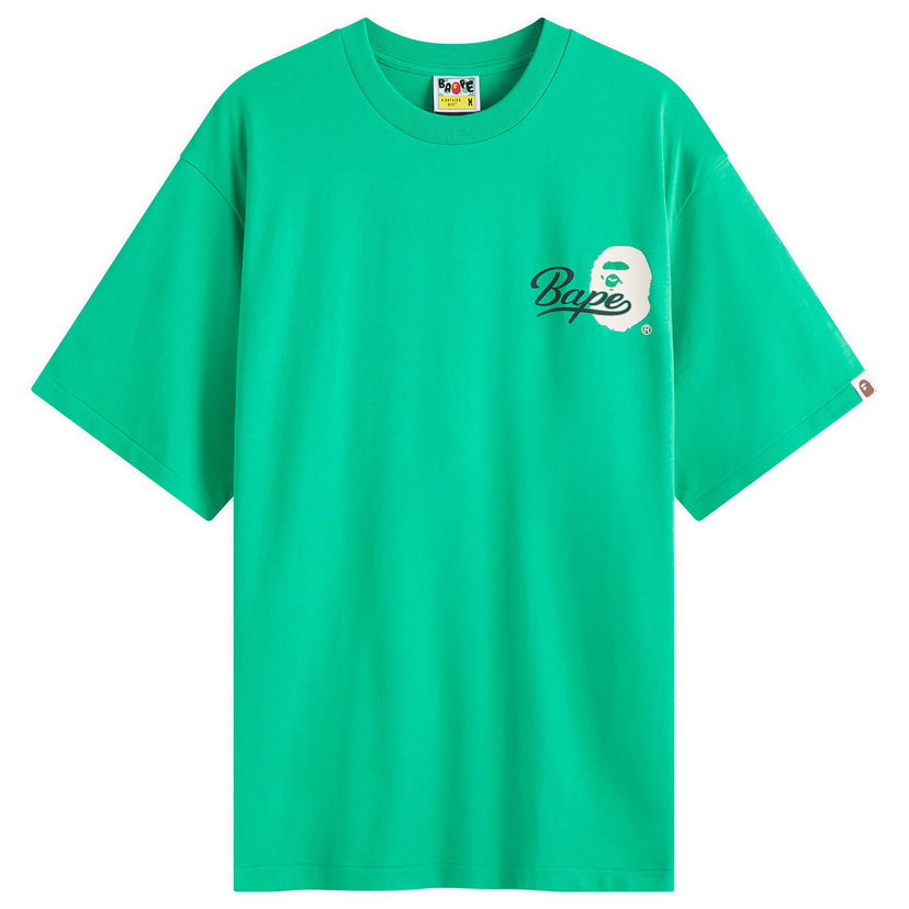 T-paita BAPE Cursive College Logo T-Shirt Vihreä | 001TEK801303M-GRN