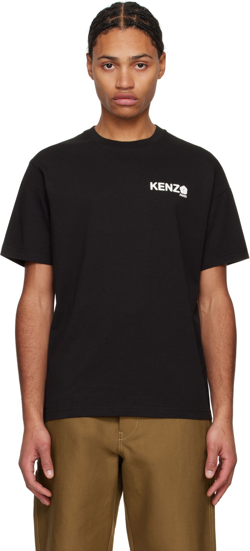 T-paita KENZO Black Flower 2.0 T-Shirt Musta | FF55TS4894SG