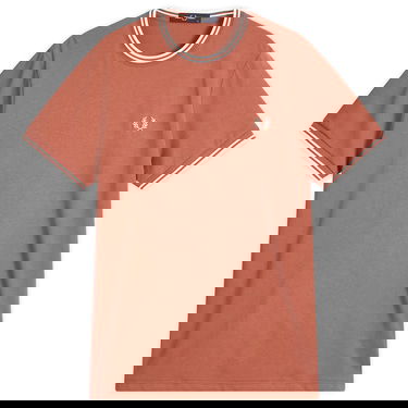 T-paita Fred Perry Twin Tipped T-Shirt, Size Large Ruskea | M1588V-Z51, 1