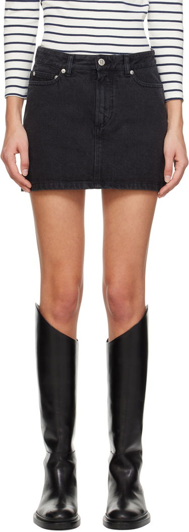 Hame A.P.C. A.P.C. Faded Denim Miniskirt Musta | COGEX-F06093, 0