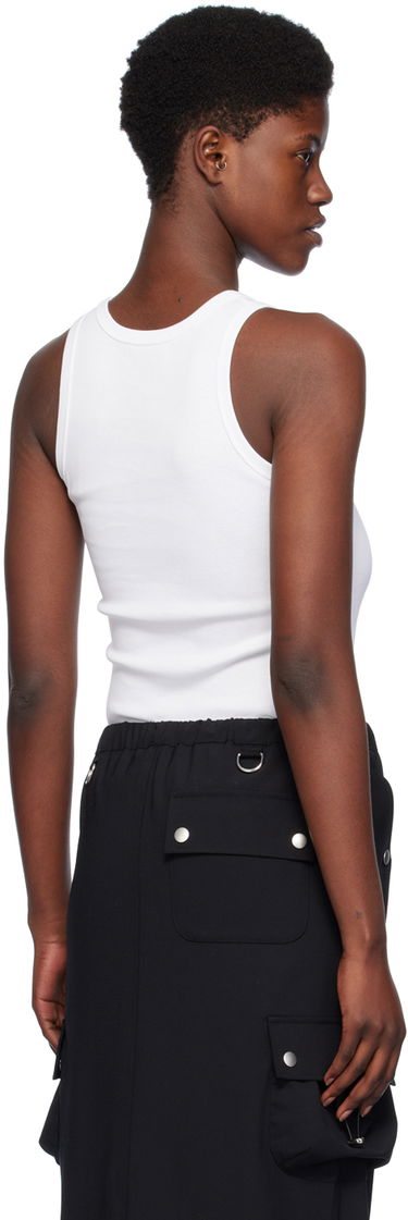 Tankkitoppi Coperni Coperni Embroidered Tank Top Valkoinen | COPJS12510, 2