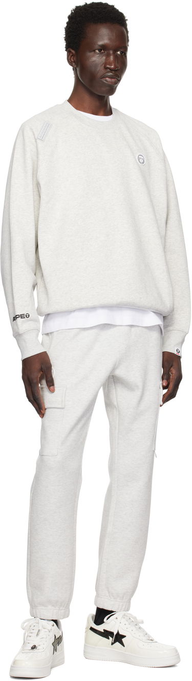 Huppari AAPE by A Bathing Ape AAPE by A Bathing Ape 'AAPE Now' Raglan Sweatshirt Harmaa | AAPSWMB319XANWH2, 3