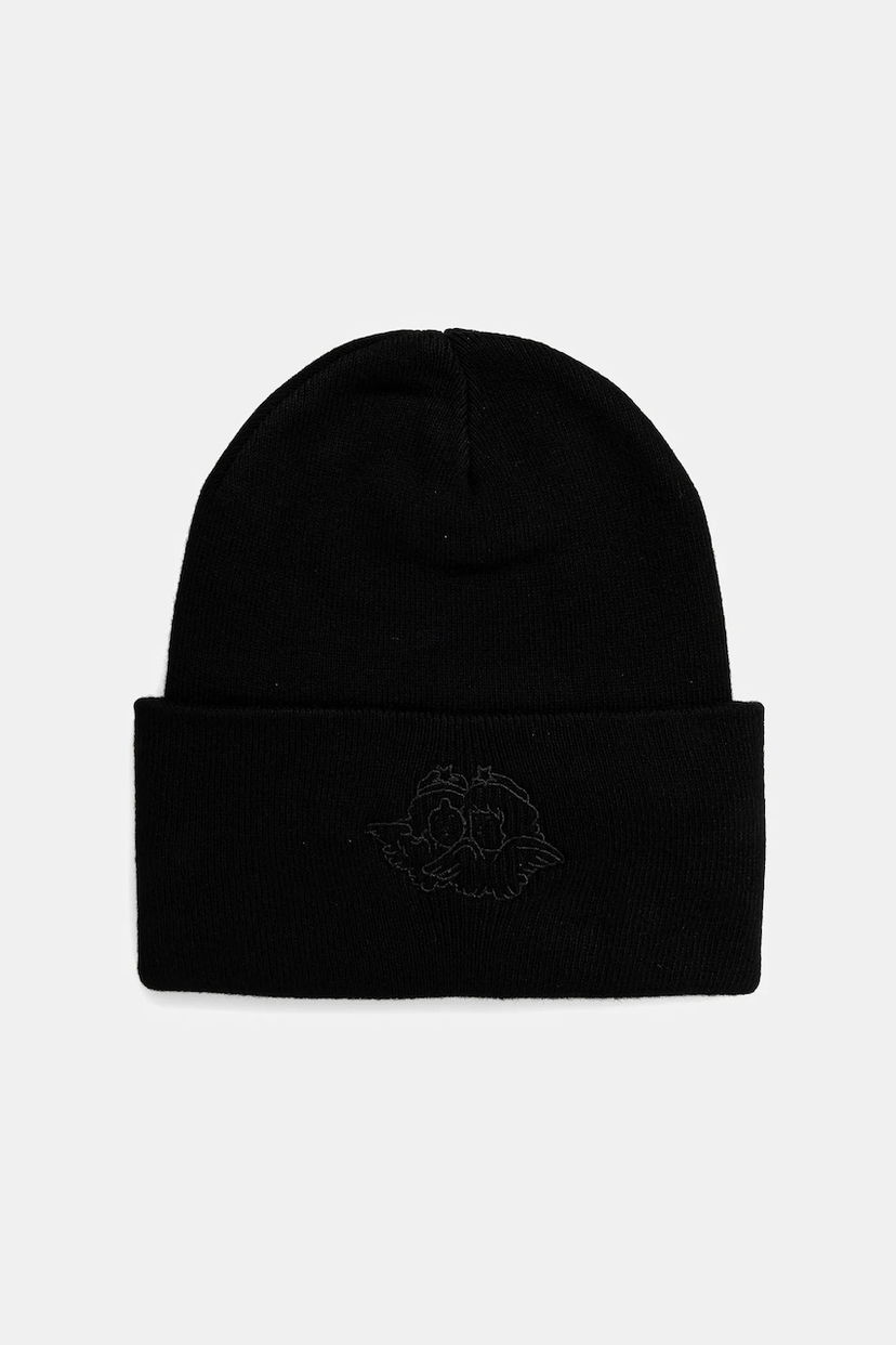 Pipo Fiorucci Fiorucci Angel Embroidered Beanie Musta | U01FPAHA215KN01BK01