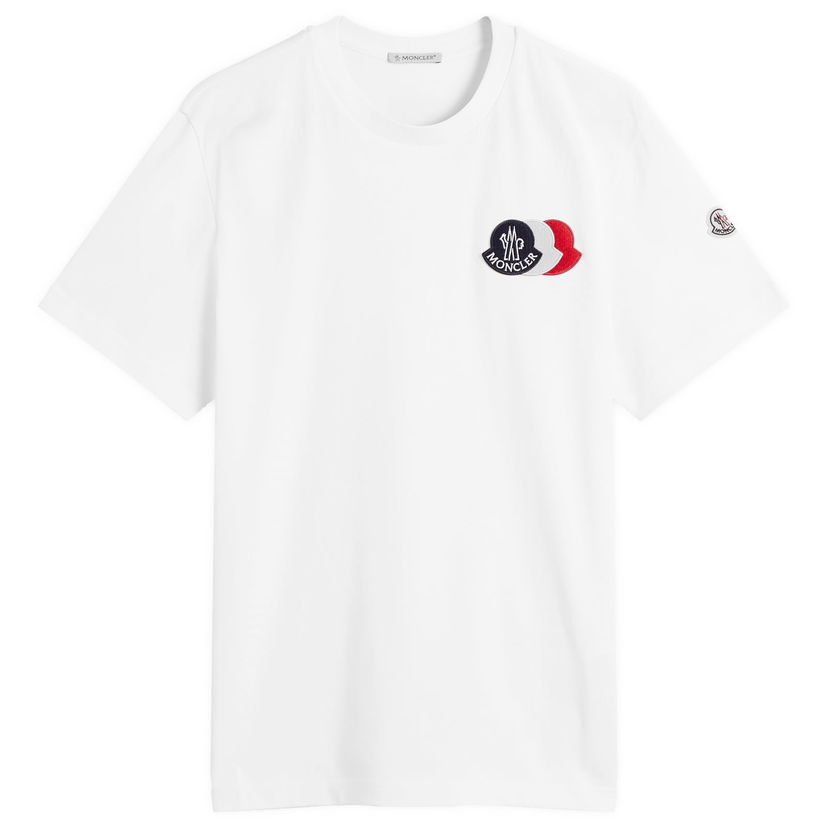 T-paita Moncler Moncler Triple Logo Heavy Cotton T-Shirt, Size Large Valkoinen | 8C000-56-89AUG-034