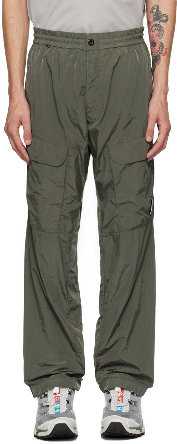 Cargo housut C.P. Company Green Garment-Dyed Cargo Pants Harmaa | 17CMPA093A-005904G