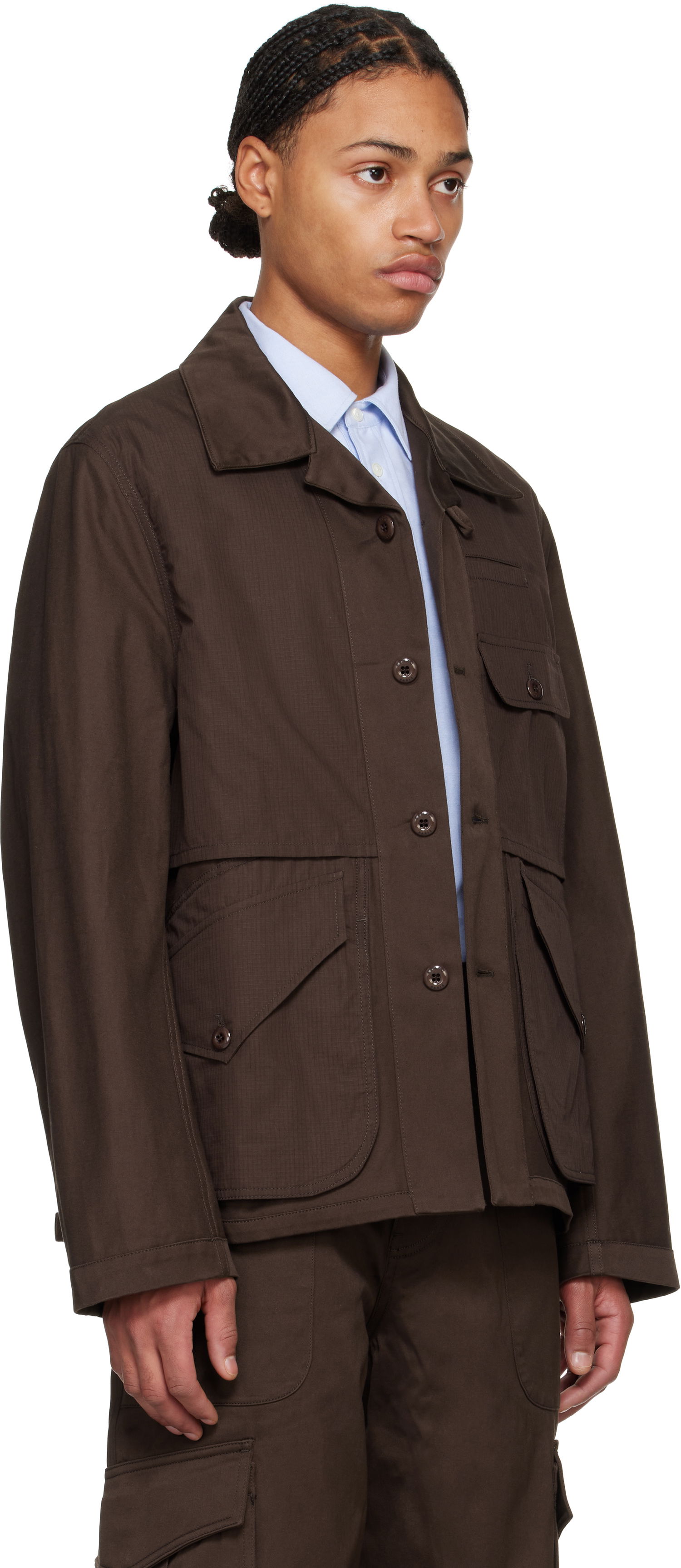 Takki KENZO Reversible Workwear Jacket Ruskea | FF55VE2309GF, 1