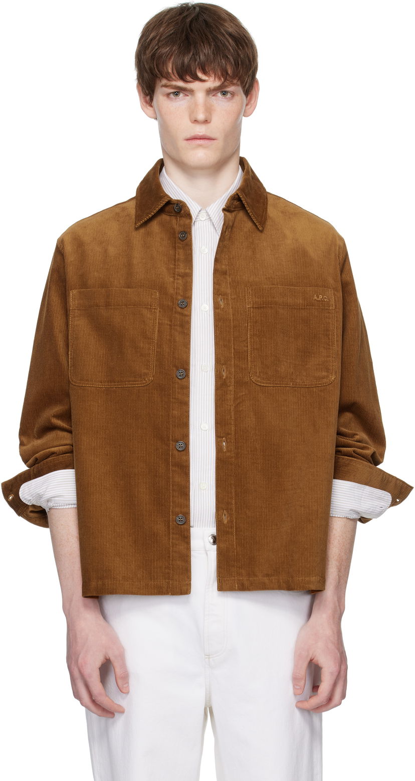 Paita A.P.C. A.P.C. Leon Corduroy Overshirt Ruskea | COHHO-H32019