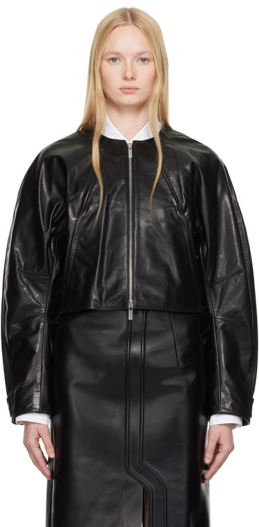 Bomber-takki Helmut Lang Helmut Lang Articulated Leather Jacket Musta | P01HW102, 0