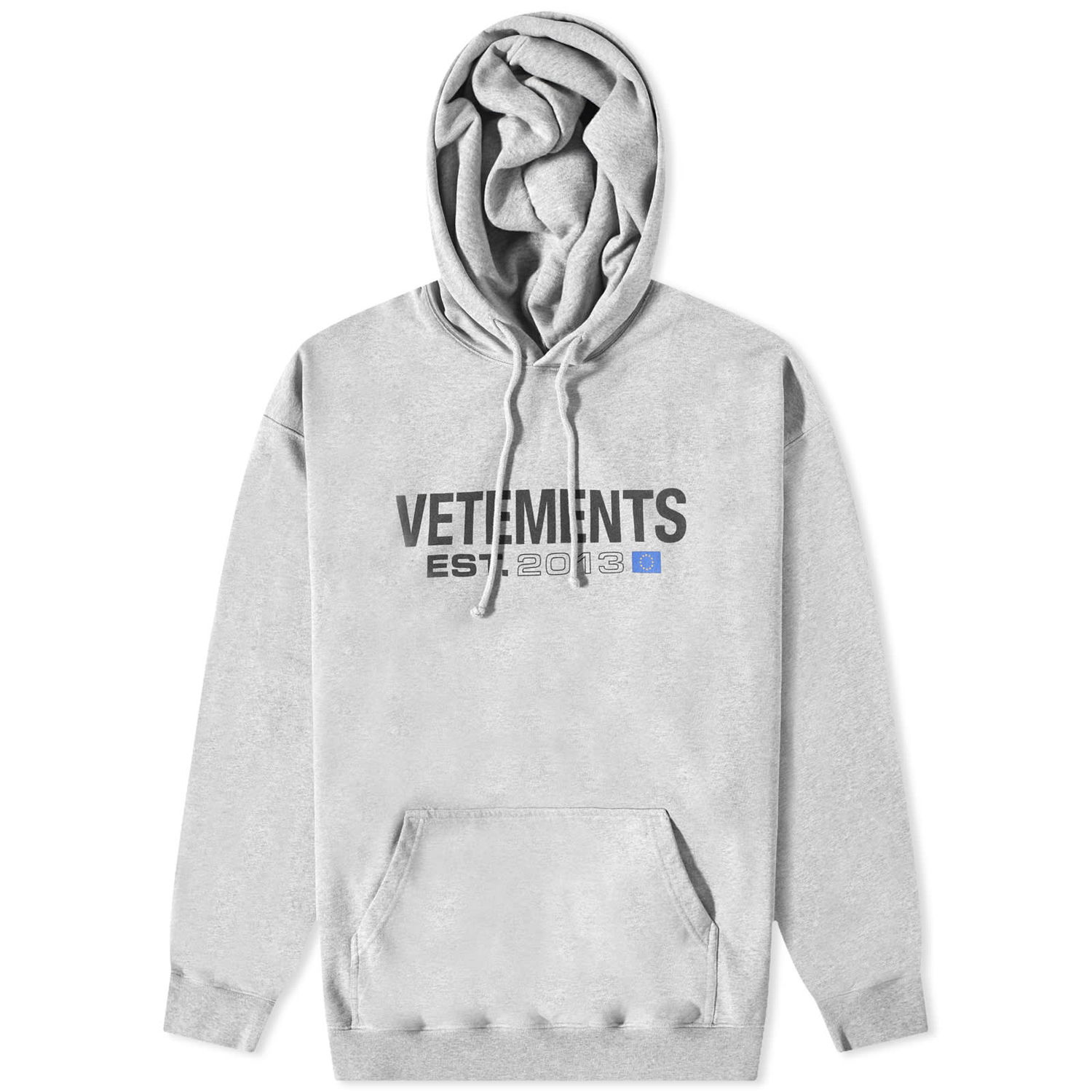 Huppari VETEMENTS Flag Logo Hoodie Grey Melange Harmaa | UE54HD100G, 0