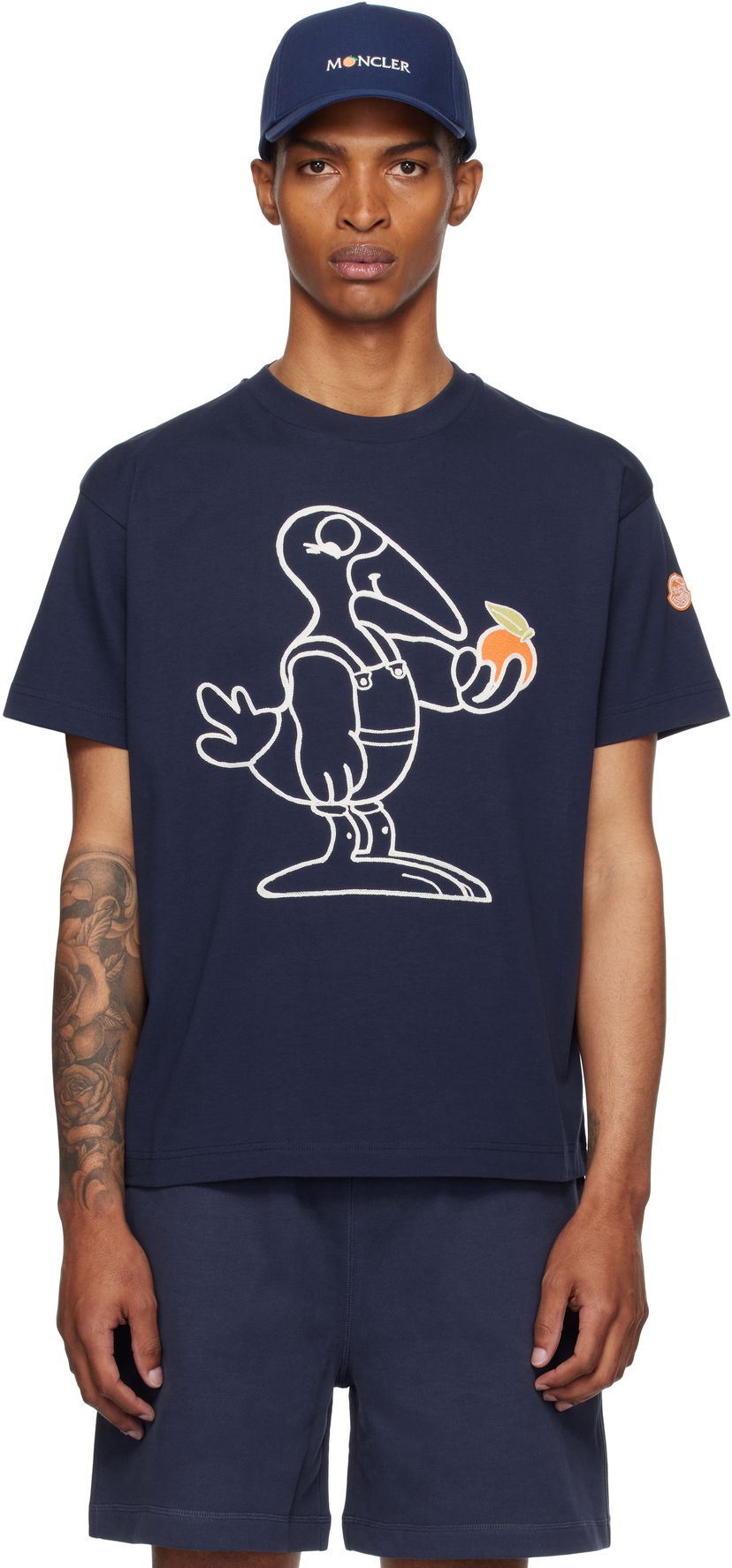 T-paita Moncler Moncler Genius x Gilga Farm Short Sleeve T-Shirt Tummansininen | K24028C0000489AZ9
