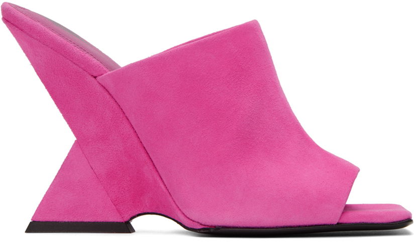 Asusteet The Attico Attico Cheope Heeled Suede Sandals Vaaleanpunainen | 231WS634 L007