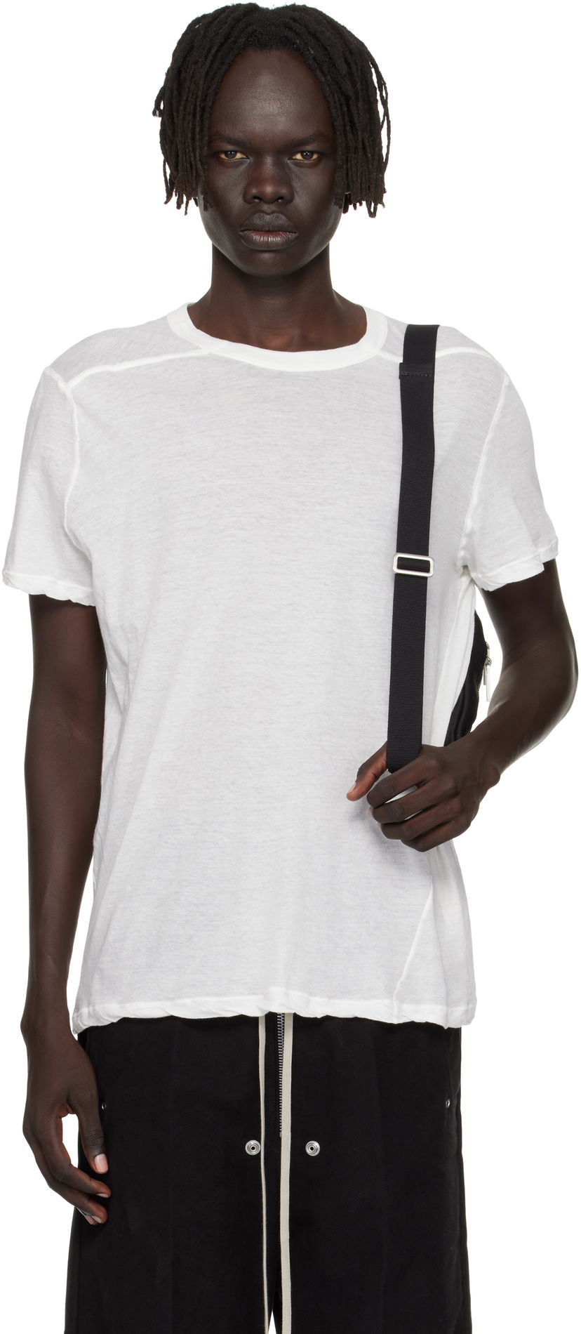 T-paita Rick Owens Rick Owens Concordians Short Level T-Shirt Valkoinen | RU02E1265 UC