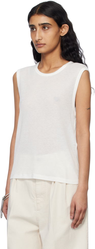 Tankkitoppi Ann Demeulemeester Ann Demeulemeester Biba Sleeveless Tank Top Valkoinen | 2510-W-JTO05-FA570-002, 3