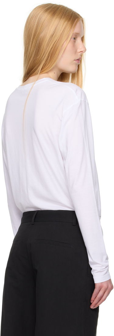 T-paita TOTEME TOTEME Classic Long Sleeve T-Shirt Valkoinen | 253-WRT0588-FB0419, 2