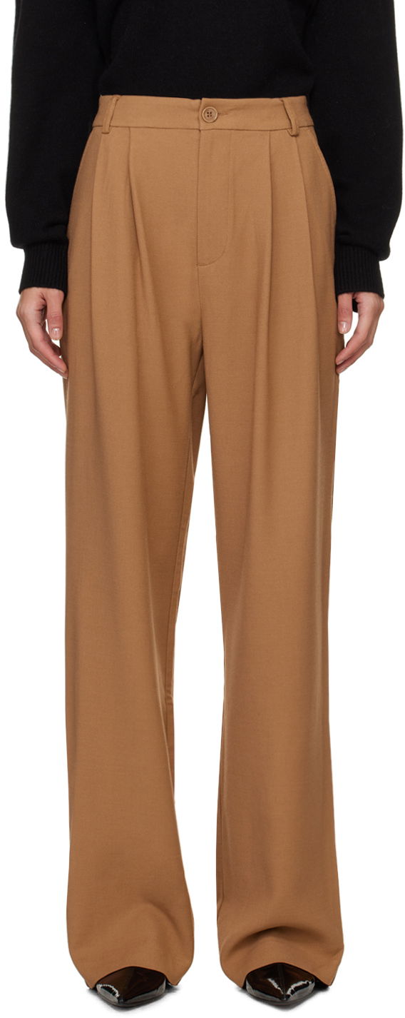 Housut Anine Bing Carrie Pleated Trousers Ruskea | A-03-3269-200