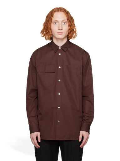 Paita Jil Sander Pocket Shirt Burgundia | J23DL0002_J45001