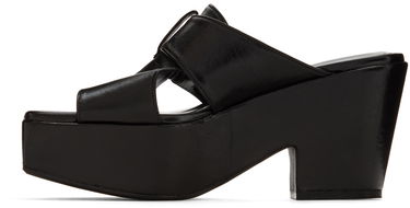 Vaatteet BY FAR BY FAR Lenka Platform Heeled Sandals Musta | 22SSLNKMBLGLS, 2