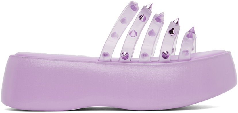 Kengänhoito Jean Paul Gaultier Jean Paul Gaultier Melissa Edition 'The Becky Punk Love' Platform Slides Violetti | 23/12-F-CS002-X033-29