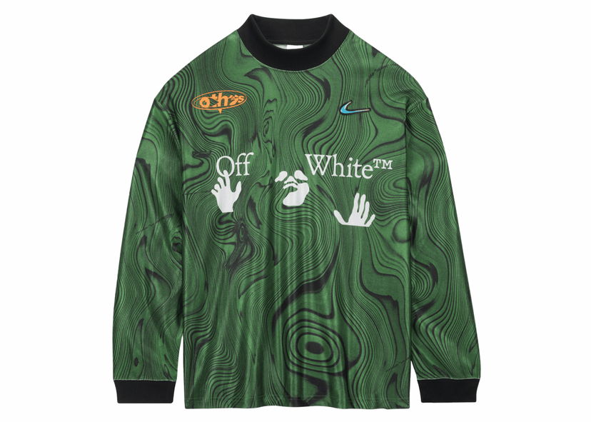 Jersey Nike Off-White x Allover Print Jersey Kelly Green Vihreä | FQ0998-389