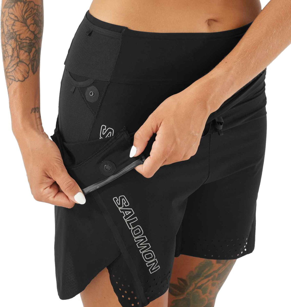 Shortsit Salomon S/LAB Speed 2-in-1 Shorts Musta | lc2025800, 1