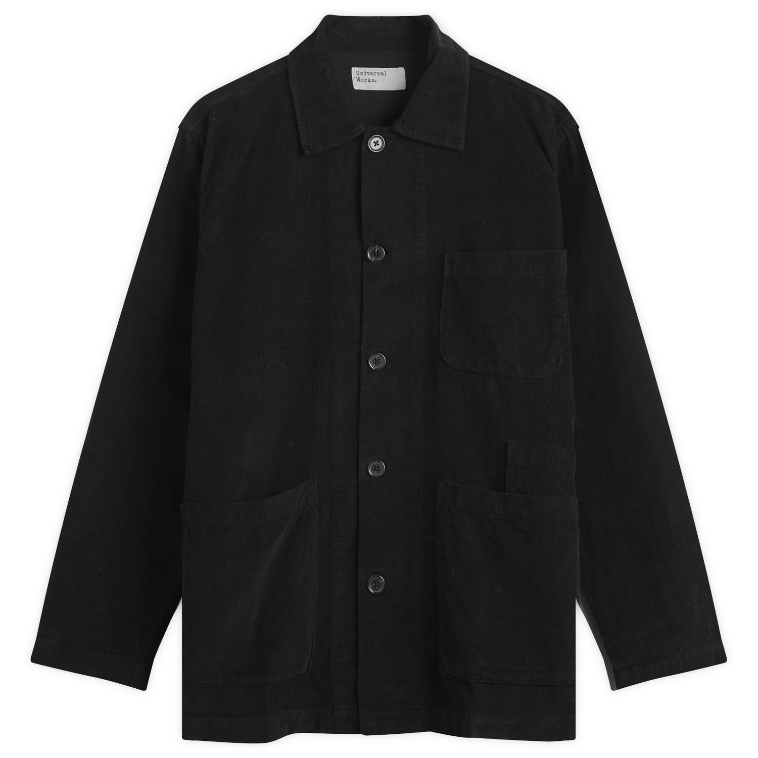 Paita Universal Works Fine Cord Bakers Overshirt, Size Small Musta | 33565-BLK, 0